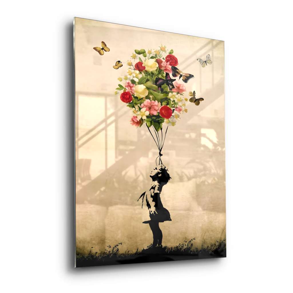Ballon Fleur - verre acrylique