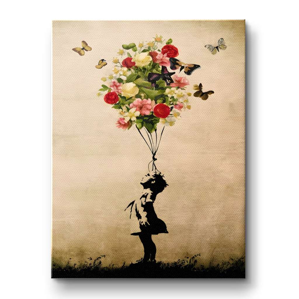Ballon Fleur - Toile