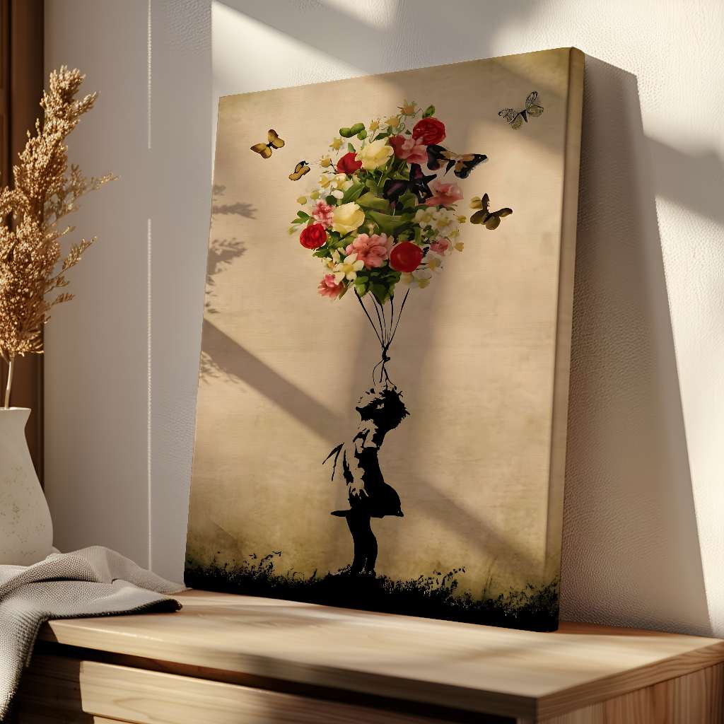 Ballon Fleur - Toile